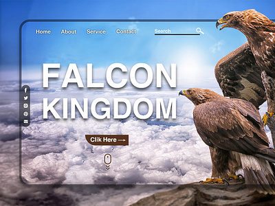 Falcon Kingdom branding design falcon graphic design home home page homepage homepage design icon kingdom landing landing page landing page design landingpage logo ui uiux ux web website