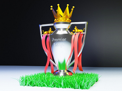 England Premier League (Blender) 3d 3d desgin blender branding design gold graphic design grass lion lion logo logo lowpoly silver