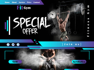 Fit Gym ( Homepage Design)