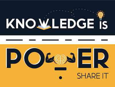 Knowledge is power Share it branding design designer graphic design illustration knowledge logo power share it