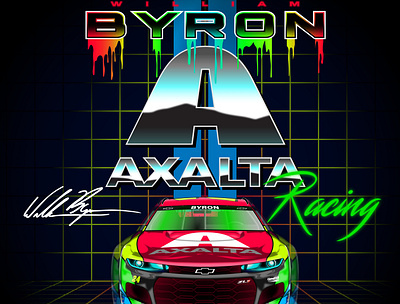 William Byron Design design illustration logo nascar vector