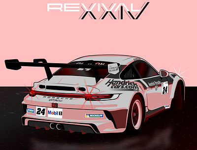 Jeff Gordon Porsche Cup design illustration nascar