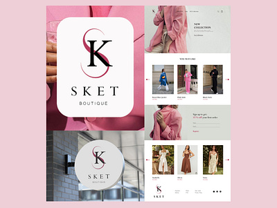 SKET Boutique Logo & Website branding design graphic design illustration logo typography ui