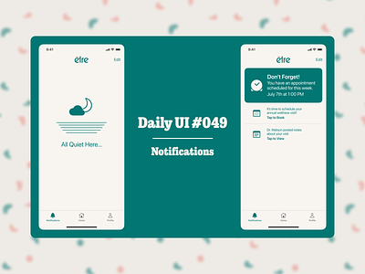 Daily UI #049 daily ui daily ui 049 dailyui dailyui049 dailyuichallenge notification screen notifications