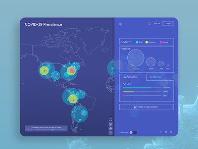 COVID19 Prevalence Global view app corona coronavirus covid covid 19 covid19 design map ui ux virus visual design xd