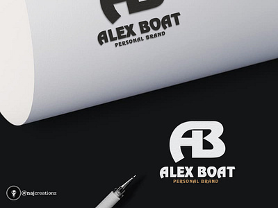 Logo Design for Alex Boat, a Personal Brand brand identity brandidentity branding concept flat graphic design logo logocreation logodesign logodesigner logodevelopment