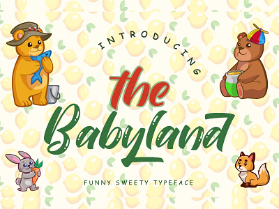 the babyland cute display font babyland branding calligraphy cute funny handmade handwritten happy logotype typography