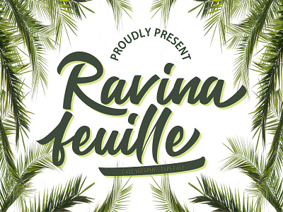 Ravina feuille Typeface branding handmade handwritten handwritting illustration logotype script typeface typography