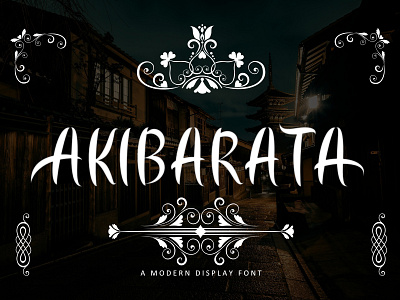 AKIBARATA DISPLAY FONT akibarata branding design handwritten handwritting illustration japan script scripture typography