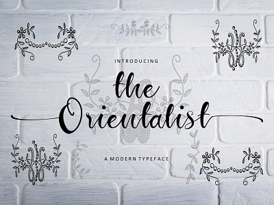 the orientalist typeface