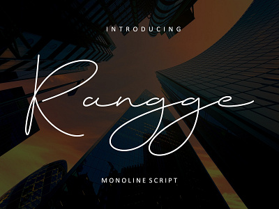 Rangge Script Typeface branding handmade handwritten illustration logotype script scripture typeface typography