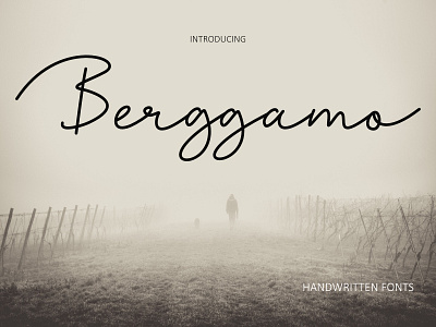 Berggamo Typeface branding design handwritten illustration logo logotype script typeface typography