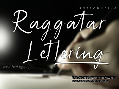 Raggatar Lettering Typeface branding design handmade handwritten handwritting illustration lettering logotype modern script scripture typeface typography