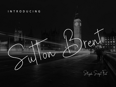 Sutton Brent typeface branding brent handwritten illustration logotype script sutton typography