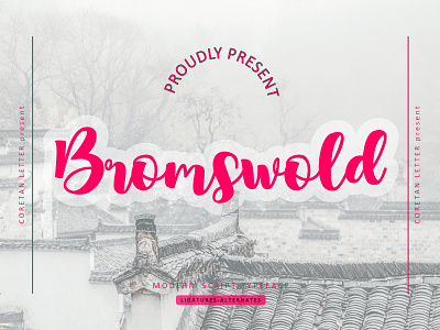 Bromswold Typeface branding bromswold design handmade handwritten handwritting illustration logotype script scripture typeface typography