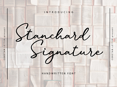 Stanchard Signature Typeface branding design handmade handwritten handwritting illustration logotype modern script scripture signature typeface typography