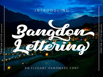 Bangdon Lettering typeface branding design handmade handwritten handwritting illustration logotype script scripture typeface typography