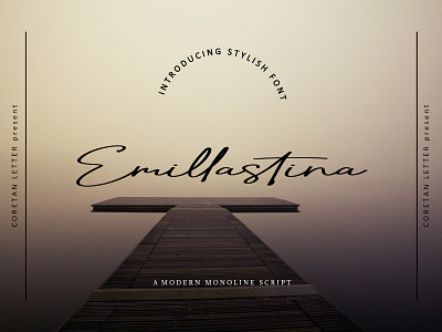 Emillastina Typeface branding design handmade handwritten handwritting illustration logotype script scripture typeface typography