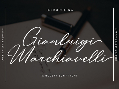 Gianluigi Marchiavelli Font branding design handwritten illustration logo logotype script typeface typography