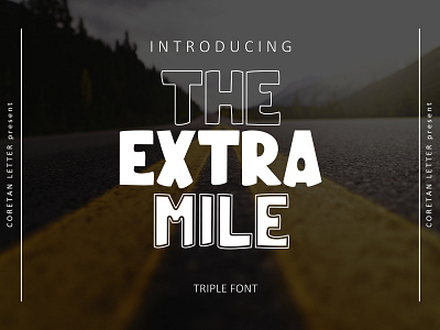 The Extra Mile Font branding handwritten illustration logotype script typography