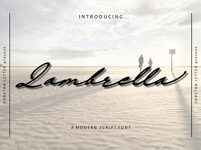 Lambrella Font branding handwritten illustration logotype script typography