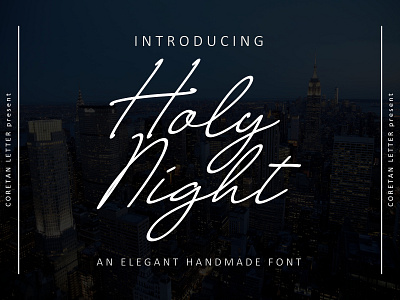 Holy Night Font branding handwritten illustration logotype script typeface typography