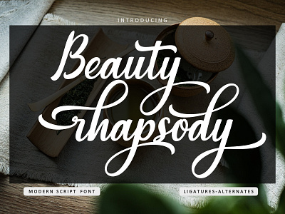 Beauty Rhapsody Font beauty branding design handwritten illustration logotype typeface typography