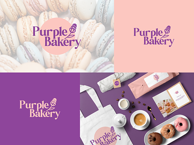 Purple Bakery- Rebrand adobe illustrator bakery brand brand identity branding logo modern purple rebrand