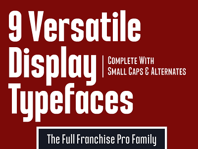 Franchise Pro branding design font letters logo type typedesign typeface typography vector weathersbee