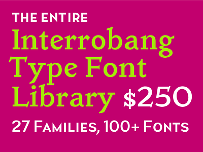 Interrobang Font Library Sale