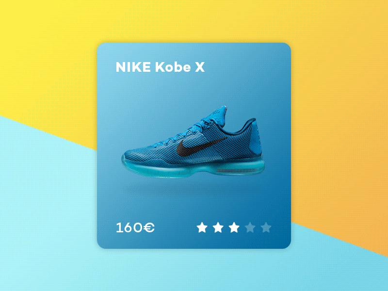 Product cards 3dtouch animation card gif minimal personal shop sneakers ui ux video