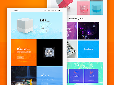 Enevu — Homepage Concept concept enevu homepage layout personal simple ui website