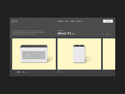 GHOST S1 MkII — Product page clean minimal product web