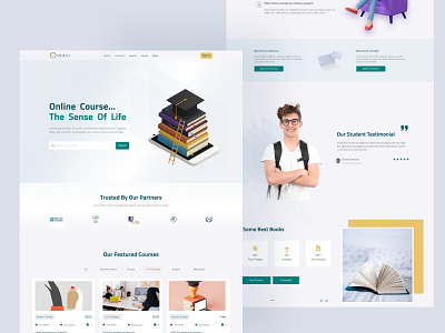 E learning web template UI design