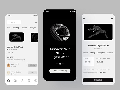 NFT Mobile app UI design