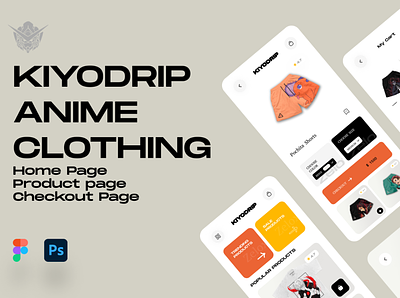 Clothing Store Design Concept anime clothing anime shorts design ecommerce illustration kiyodrip logo shopify ui ux w wordpress