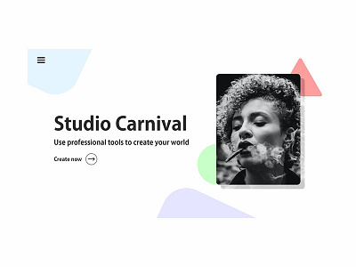 Studio carnival web landing page design branding design ui ux web webbanner webdesign