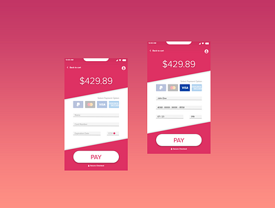 Daily UI 2 - Credit Card Checkout dailyui dailyui 002 learning productdesign ui ux