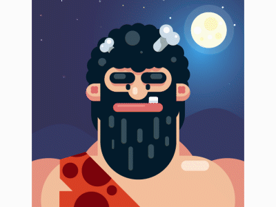 Willy the neanderthaler after effects animation character illustrator