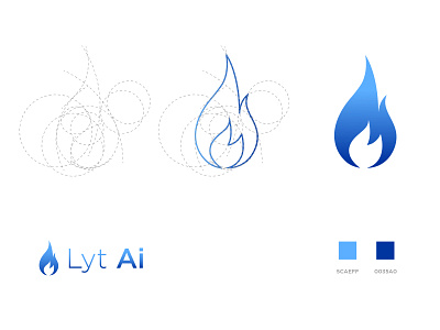 Lyt Ai Logo ai blue branding flame ghana hongkong