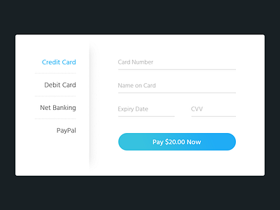 Credit Card Checkout UI checkout credit card ecommerce ui