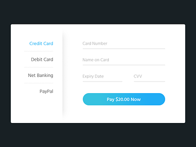 Credit Card Checkout UI