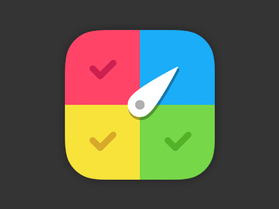 GetTask App Icon app checkmark design flat icon ios material random spinner task to do