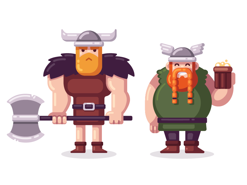 Cartoon Vikings By Irina Mir On Dribbble