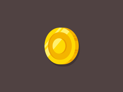 Coin flip animation art coin flat game gold rotation sprite vector