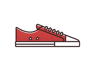 Sneaker all star converse grunge icon line red shoe sneaker texture vector