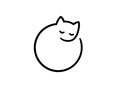 Minimal Cat cat circle enso logo minimal minimalism shape symbol vector zen