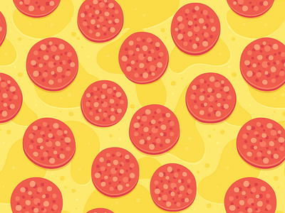 Pepperoni Pizza Pattern background cheese food pattern pepperoni pizza salami texture vector