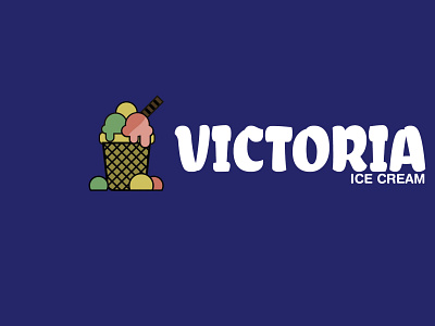 Ice cream bar logo branding design icon illustration logo vector
