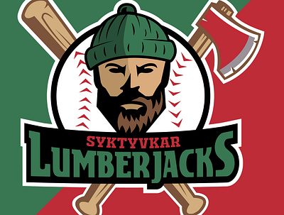 Baseball team "Lumberjacks Syktyvkar" baseball team branding design illustration logo sports design sports logo